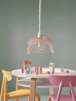 Abat-jour Pour Suspension En Métal Fleur Rose - Vertbaudet -Produit Pour Bébé abat jour pour suspension en metal fleur 4