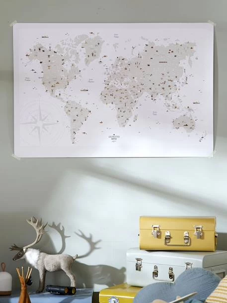 Affiche Carte Du Monde LES PETITES DATES Marron Imprimé - Les Petites Dates 5 Affiche Carte Du Monde LES PETITES DATES Marron Imprimé - Les Petites Dates – Image 5