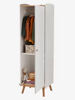 Armoire 1 Porte LIGNE CONFETTI Blanc/bois - Vertbaudet -Produit Pour Bébé armoire 1 porte ligne confetti 2