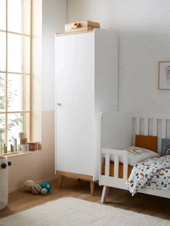 Armoire 1 Porte LIGNE CONFETTI Blanc/bois - Vertbaudet -Produit Pour Bébé armoire 1 porte ligne confetti 3