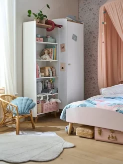 Armoire 1 Porte LIGNE CONFETTI Blanc/bois - Vertbaudet -Produit Pour Bébé armoire 1 porte ligne confetti 4