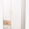 Armoire 2 Portes + 2 Tiroirs LIGNE HOPLA Blanc - Vertbaudet