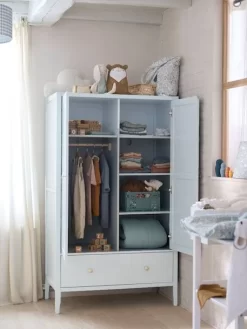 Armoire 2 Portes LIGNE PARISIENNE Vert D'eau - Vertbaudet -Produit Pour Bébé armoire 2 portes ligne parisienne 5