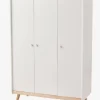 Armoire 3 Portes LIGNE CONFETTI Blanc/bois - Vertbaudet