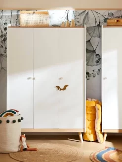 Armoire 3 Portes LIGNE CONFETTI Blanc/bois - Vertbaudet -Produit Pour Bébé armoire 3 portes ligne confetti 5