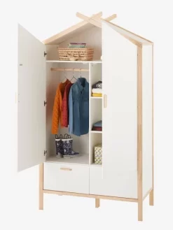 Armoire Cabane ROBINSON Blanc Mate - Vertbaudet