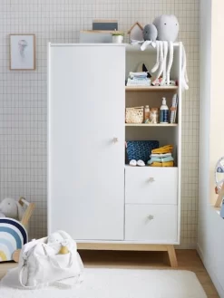 Armoire LIGNE GRANDE OURSE Blanc/bois - Vertbaudet -Produit Pour Bébé armoire ligne grande ourse 2
