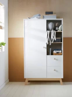 Armoire LIGNE GRANDE OURSE Blanc/bois - Vertbaudet -Produit Pour Bébé armoire ligne grande ourse 3