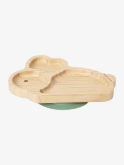 Assiette En Bambou Lapin Naturel - Vertbaudet -Produit Pour Bébé assiette en bambou lapin 2