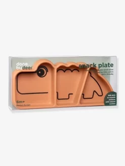 Assiette Stick&Stay Croco En Silicone DONE BY DEER Jaune Moutarde - Done By Deer