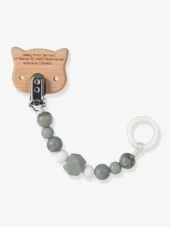 Attache-sucette LÄSSIG Little Chums Gris/chat - Lassig -Produit Pour Bébé attache sucette lassig little chums 4