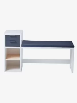 Banc De Lecture + Rangement LIGNE REGLISSE Blanc/gris Foncé - Vertbaudet -Produit Pour Bébé banc de lecture rangement ligne reglisse 4