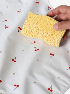 Bavoir Tablier Manches Longues Avec Col Rose Imprimé - Vertbaudet -Produit Pour Bébé bavoir tablier manches longues avec col 4