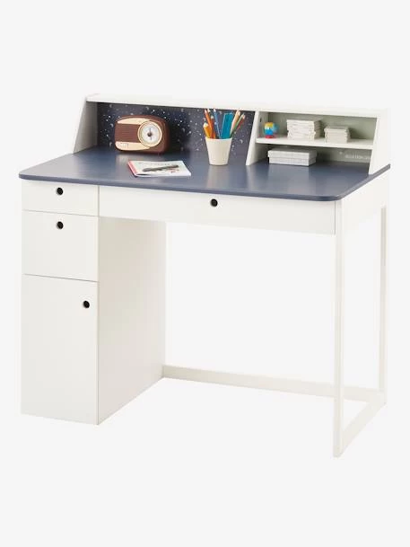 Bureau Enfant COSMOS Blanc Clair Uni Avec Decor - Vertbaudet