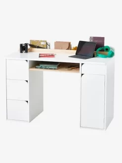 Bureau Enfant LIGNE ECLIPSE Blanc/bois - Vertbaudet