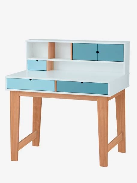Bureau Enfant LIGNE OSLO Blanc/bleu/bois - Vertbaudet 2 Bureau Enfant LIGNE OSLO Blanc/bleu/bois - Vertbaudet – Image 2