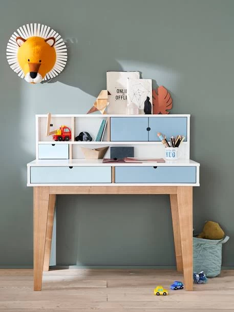 Bureau Enfant LIGNE OSLO Blanc/bleu/bois - Vertbaudet 5 Bureau Enfant LIGNE OSLO Blanc/bleu/bois - Vertbaudet – Image 5