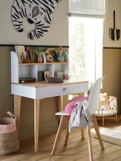 Bureau Enfant SCANDI Blanc/bois - Vertbaudet -Produit Pour Bébé bureau enfant scandi 2