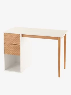 Bureau Ligne CHEVRONS Blanc/bois - Vertbaudet -Produit Pour Bébé bureau ligne chevrons 2