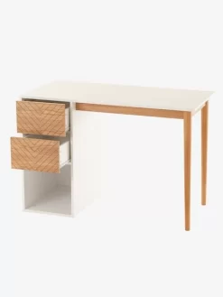 Bureau Ligne CHEVRONS Blanc/bois - Vertbaudet -Produit Pour Bébé bureau ligne chevrons 3