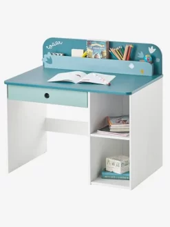 Bureau Maternelle ROAAR Blanc Moyen Uni Avec Decor - Vertbaudet -Produit Pour Bébé bureau maternelle roaar 3