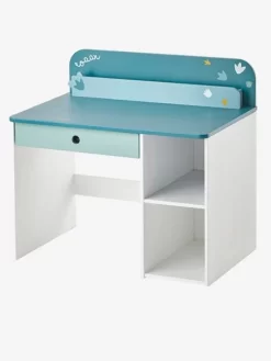 Bureau Maternelle ROAAR Blanc Moyen Uni Avec Decor - Vertbaudet -Produit Pour Bébé bureau maternelle roaar 4