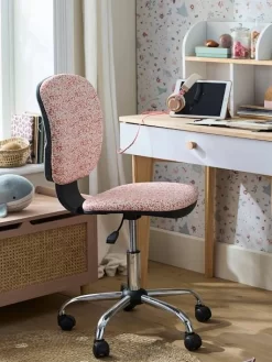 Chaise De Bureau à Roulettes Imprimé Fleuri - Vertbaudet -Produit Pour Bébé chaise de bureau a roulettes 5