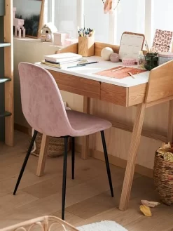 Chaise Enfant En Velours Côtelé Soft Rose - Vertbaudet -Produit Pour Bébé chaise enfant en velours cotele soft 5