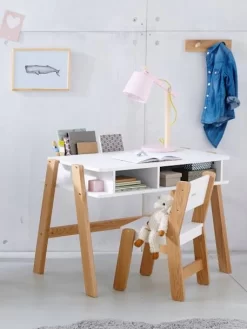 Chaise Maternelle, Assise 30 Cm LIGNE ARCHITEKT Blanc/bois - Vertbaudet -Produit Pour Bébé chaise maternelle assise 30 cm ligne architekt 2