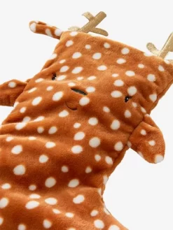 Chaussette De Noël Fausse Fourrure Renne Marron - Vertbaudet -Produit Pour Bébé chaussette de noel fausse fourrure renne 2