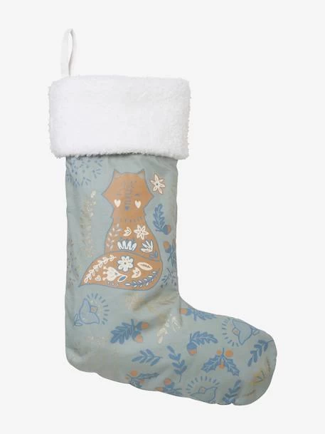 Chaussette De Noël Renard Scandinave Vert / Bleu - Vertbaudet 3 Chaussette De Noël Renard Scandinave Vert / Bleu - Vertbaudet – Image 3
