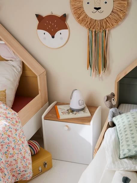 Chevet Avec Bac à Roulettes LIGNE CONFETTI Blanc - Vertbaudet 4 Chevet Avec Bac à Roulettes LIGNE CONFETTI Blanc - Vertbaudet – Image 4