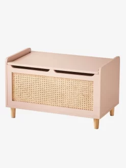 Coffre à Jouets Cannage LIGNE POÉSIE Rose - Vertbaudet