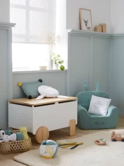 Coffre à Jouets LIGNE ROLLIE Blanc Clair Uni - Vertbaudet -Produit Pour Bébé coffre a jouets ligne rollie 2