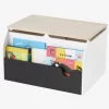 Coffre à Livres Et Jouets LIGNE SCHOOL Blanc - Bois - Ardoise - Vertbaudet