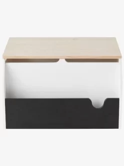 Coffre à Livres Et Jouets LIGNE SCHOOL Blanc - Bois - Ardoise - Vertbaudet -Produit Pour Bébé coffre a livres et jouets ligne school 4