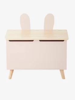 Coffre De Rangement Bunny Rose Clair/bois - Vertbaudet -Produit Pour Bébé coffre de rangement bunny 2