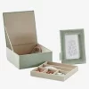 Coffret Cadeau Cadre + Boite à Compartiments En Velours Vert - Vertbaudet
