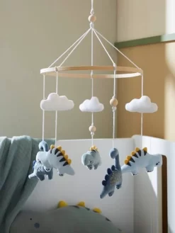 Coffret Mobile Musical PETIT DINO Bleu / Kaki - Vertbaudet -Produit Pour Bébé coffret mobile musical petit dino 2