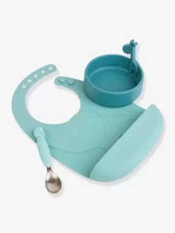 Coffret Premier Repas 3 Pièces DONE BY DEER Peekaboo Deer Friends En Silicone Bleu - Done By Deer -Produit Pour Bébé coffret premier repas 3 pieces done by deer peekaboo deer friends en silicone 2