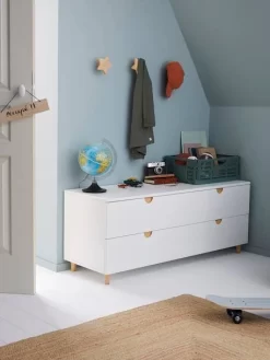 Commode 2 Tiroirs Sous Pente LIGNE SMILE Blanc - Vertbaudet 7 Commode 2 Tiroirs Sous Pente LIGNE SMILE Blanc - Vertbaudet -Produit Pour Bébé commode 2 tiroirs sous pente ligne smile 2