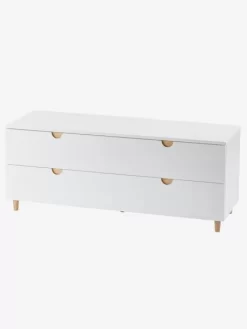 Commode 2 Tiroirs Sous Pente LIGNE SMILE Blanc - Vertbaudet