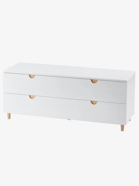 Commode 2 Tiroirs Sous Pente LIGNE SMILE Blanc - Vertbaudet 1 Commode 2 Tiroirs Sous Pente LIGNE SMILE Blanc - Vertbaudet