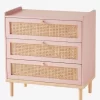 Commode En Cannage LIGNE POÉSIE Rose - Vertbaudet