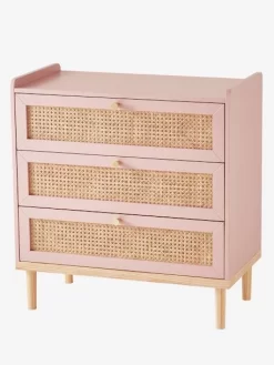 Commode En Cannage LIGNE POÉSIE Rose - Vertbaudet