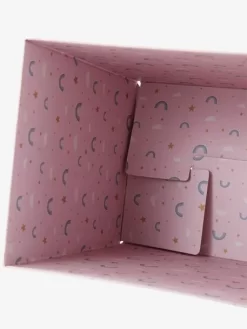 Corbeille En Carton Pliable Arc-en-ciel Rose - Vertbaudet -Produit Pour Bébé corbeille en carton pliable arc en ciel 2