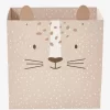 Corbeille En Carton Pliable Tigre Beige - Vertbaudet