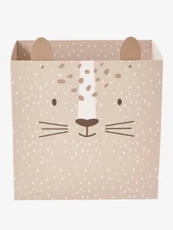 Corbeille En Carton Pliable Tigre Beige - Vertbaudet