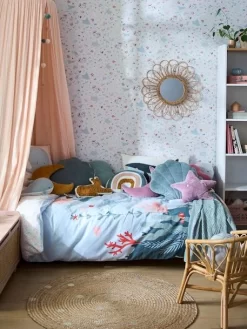 Coussin Coquillage SOUS L'OCÉAN Bleu / Gris - Vertbaudet -Produit Pour Bébé coussin coquillage sous locean 3