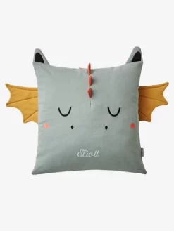 Coussin Dragon Gris Vert - Vertbaudet